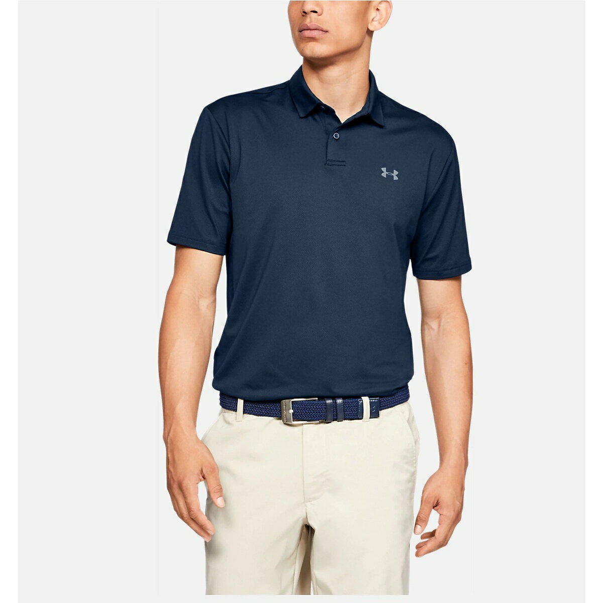 アンダーアーマー｜UNDER ARMOUR メンズ ゴルフ ルーズフィット ポロシャツ UA Performance Polo SMサイズ/Academy×Pitch Gray 1342080-408