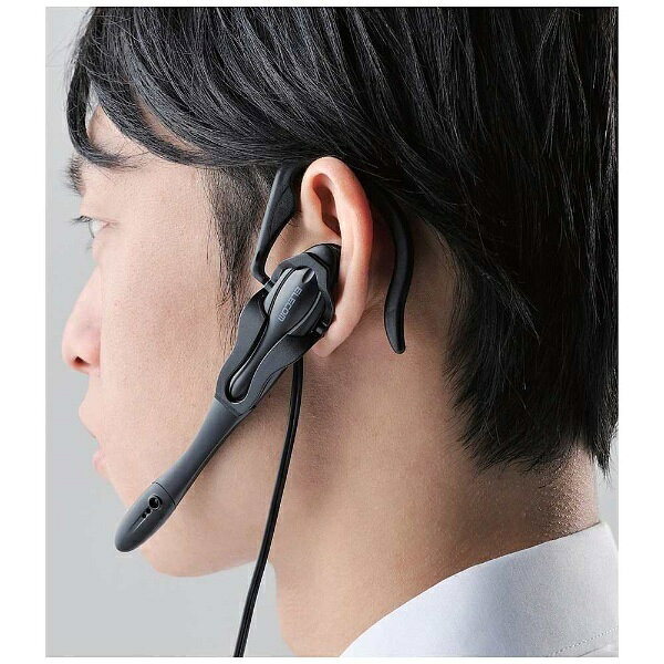 ELECOM ヘッドセット イヤーフックタイプ HSEP13TBK