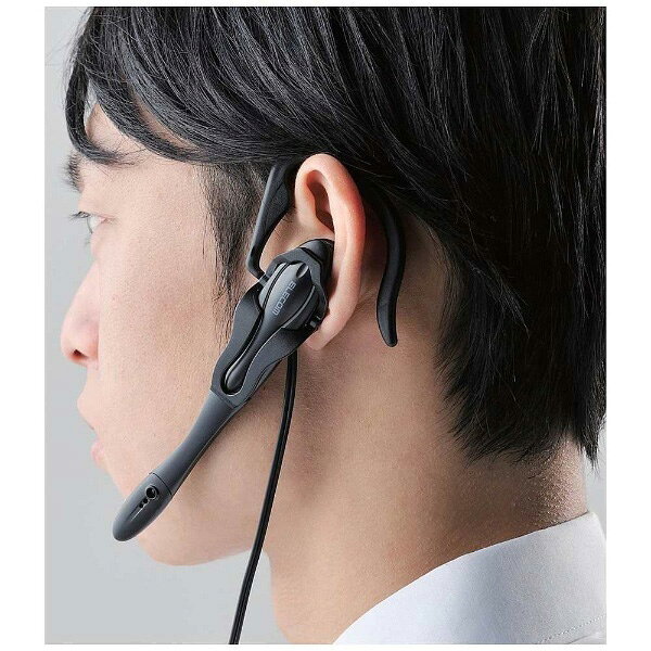 ELECOM ヘッドセット イヤーフックタイプ HSEP13TBK