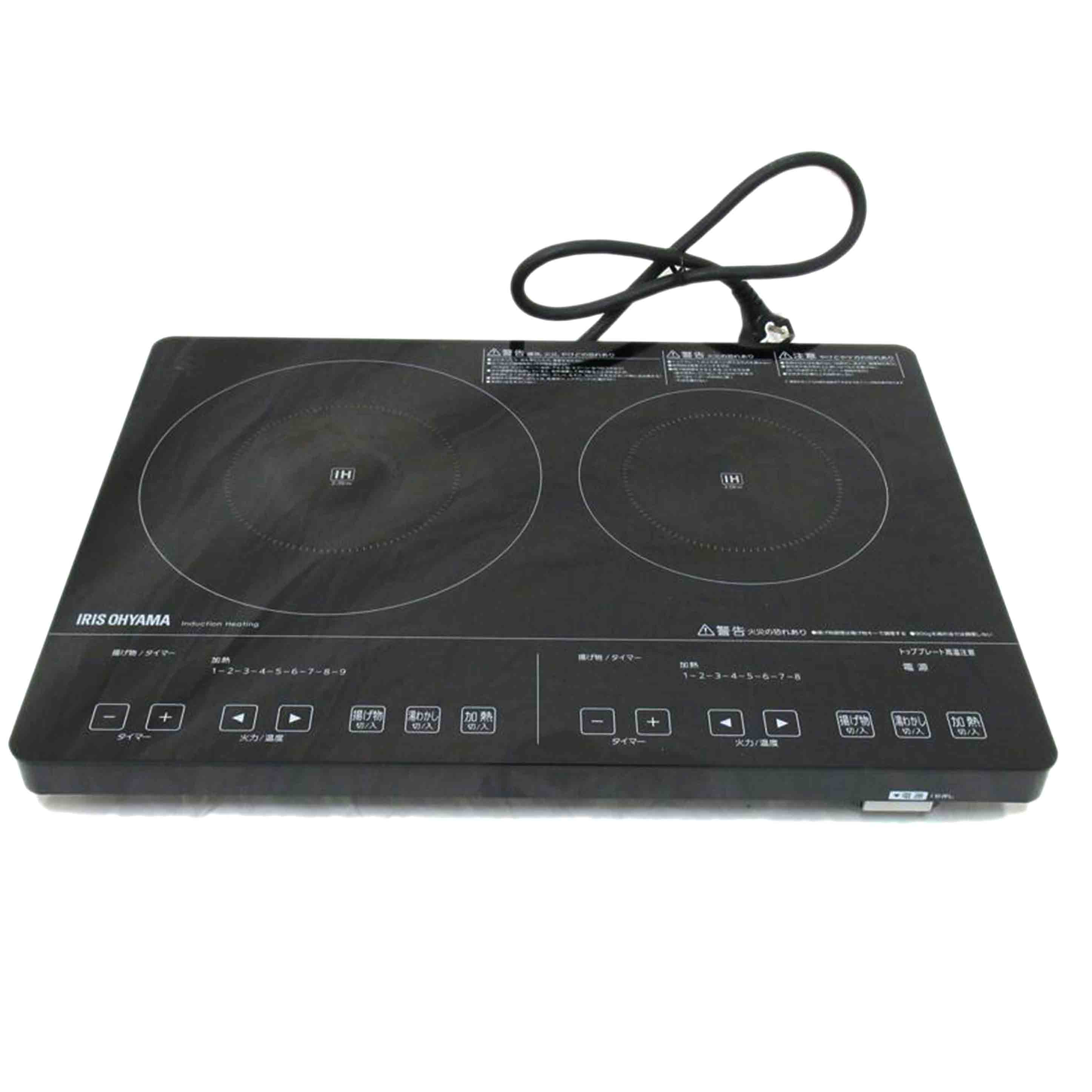 IHコンロ  アイリスオオヤマ IHK-W12-B 2019年製※動作チェック済み/当店保証3ヶ月 Amazon.co.jp: アイリスオーヤマ 2口 IHコンロ IHクッキングヒーター