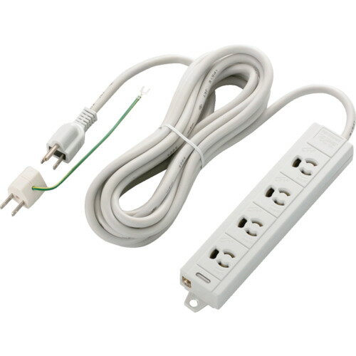 エレコム 延長コード 電源タップ 5m 3P 4個口 3P→2P変換アダプタ付 T-ECOH3450NM(1個入)