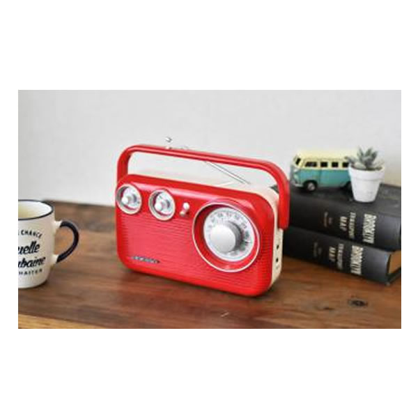 楽天市場】アデッソ アデッソ レトロAM/FMラジオ RA-601 RD | 価格比較