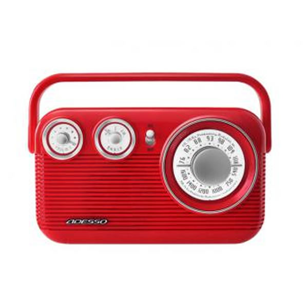 楽天市場】アデッソ アデッソ レトロAM/FMラジオ RA-601 RD | 価格比較
