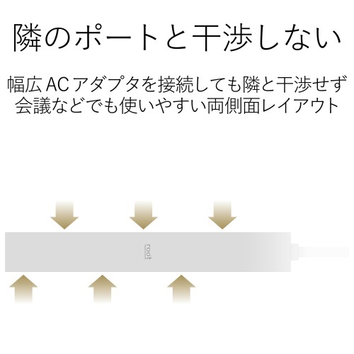 エレコム 延長コード 電源タップ 2.5m 2P 6個口 ホコリ防止シャッター AVT-D3-2625WH(1個入)