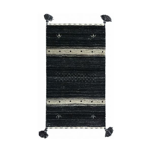 ラグマット 絨毯 約70×120cm L17 ニュージーランドウール100％ 保温性 調湿効果 オールシーズン可 ギャッベ リビング