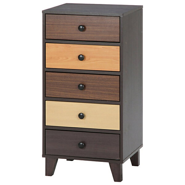 楽天市場】不二貿易 桐製 マルチカラフル5段ボックス シンクエ 2(1台