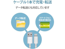 エレコム Lightningケーブル iPhone 認証品 充電 高耐久 1.0m ホワイト MPA-FUALS10WH(1個)