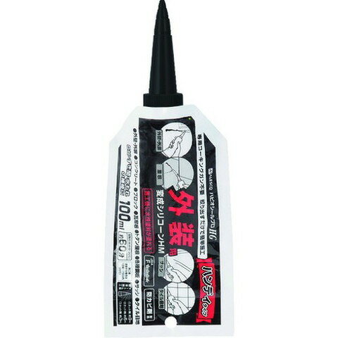 カンペハピオ 00427660362100 建築・内装用補修剤 変成シリコーンHMアルミパウチ ブラック 100ml KANSAI