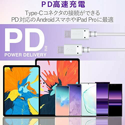 ELECOM USB2.0ケーブル MPA-CC15PNWH