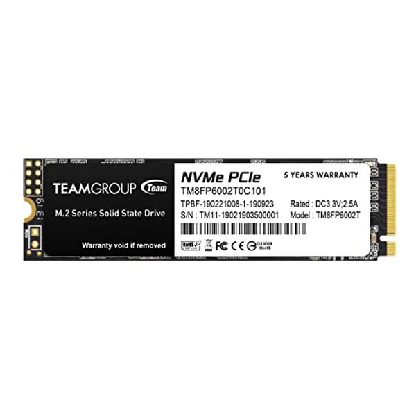 Team チーム M.2 2280 NVMe PCIe Gen3x4 SSD MP33シリーズ 2TB TM8FP6002T0C101