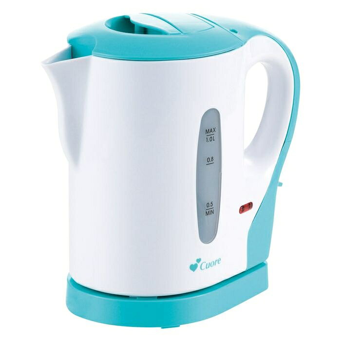 クオーレ 電気ケトル 1L ブルー CU-301EK-B(1台)