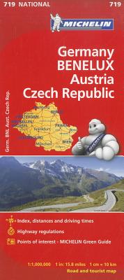 Michelin Germany, Benelux, Austria, Czech Republic Road and Tourist Map/MICHELIN TRAVEL PUBN/Michelin