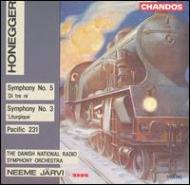Honegger オネゲル / オネゲル：交響曲第5・3番、パシフィック231 ヤルヴィ デンマークRSO