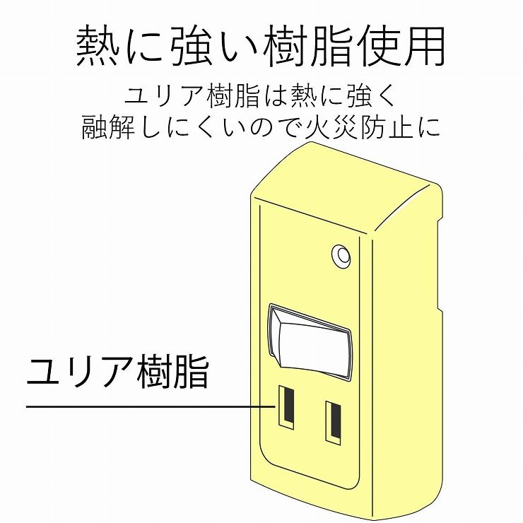エレコム 延長コード 電源タップ 2P 2個口 小型タップ 雷ガード機能付 白 T-KTR03WH(1個入)