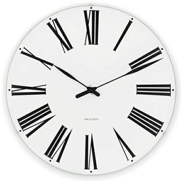 アルネ ヤコブセン Roman Wall Clock 29cm white/black クォーツ 電池式 クロック 掛時計 AJ43642 アナログ ホワイト 白