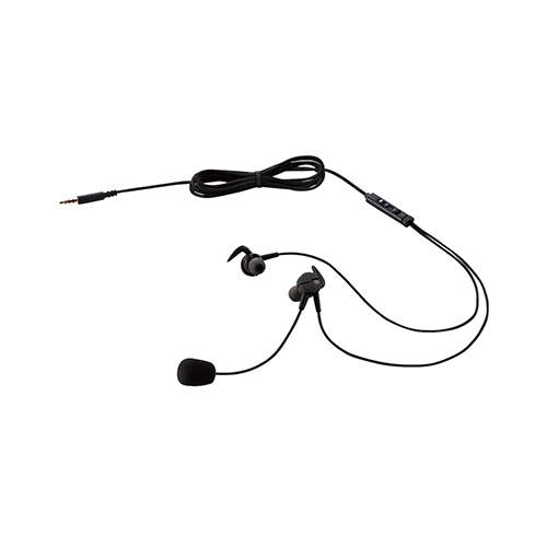 エレコム ヘッドセット イヤホン ゲーミング φ3.5mm 4極ミニプラグ HS-ARMA50EBK(1個)