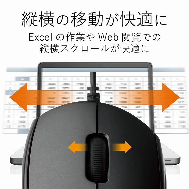 エレコム レーザーマウス 有線 快適な操作が可能 3ボタン ブラック M-LS14UL(1個入)
