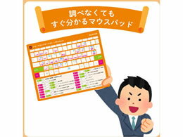 エレコム ショートカットキーマウスパッド イラストレーター Windows用 MP-ECSCBGAIW(1枚)