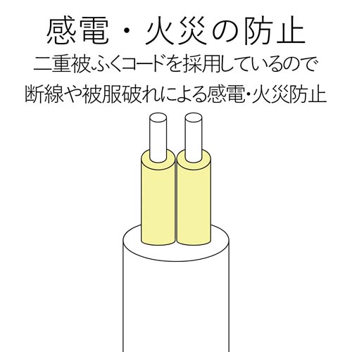 エレコム 延長コード 電源タップ 0.1m 2P 1個口 ACアダプタ用電源延長 T-ADR1WHX3(3本入)