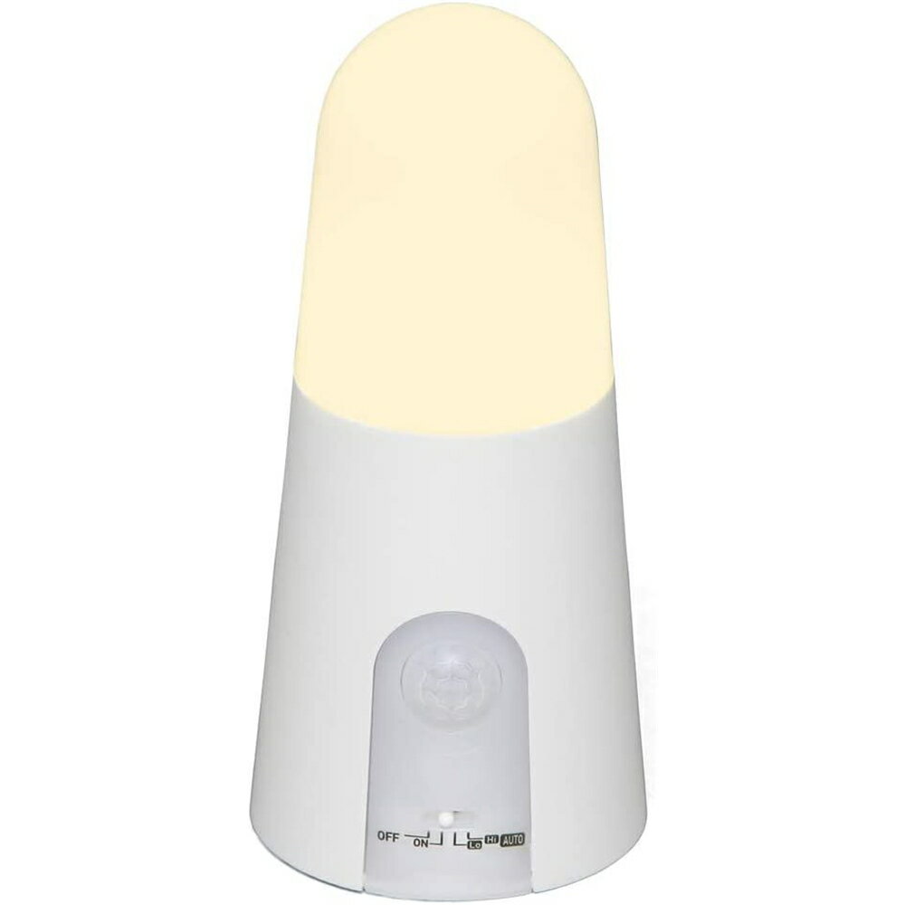 アイリスオーヤマ IRIS 室内用センサーライト IRIS 乾電池式LED屋内センサーライト ホワイト スタンドタイプ 電球色 BSL40SL-WV2