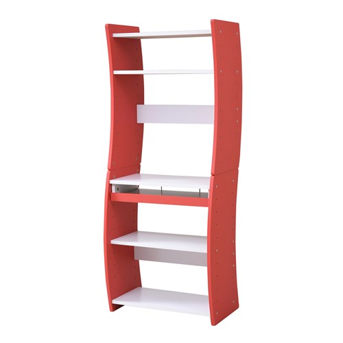 ジェイケイ・プラン  流線型がおしゃれな4WAYパソコンデスク FWD-0208-WHRD