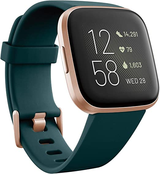 fitfit - Fitbit Versa2 FB507BKBK-FRCJK ブラック カーボン Fitbit Versa 2 Wristband Activity Tracker - Black (FB507BKBK