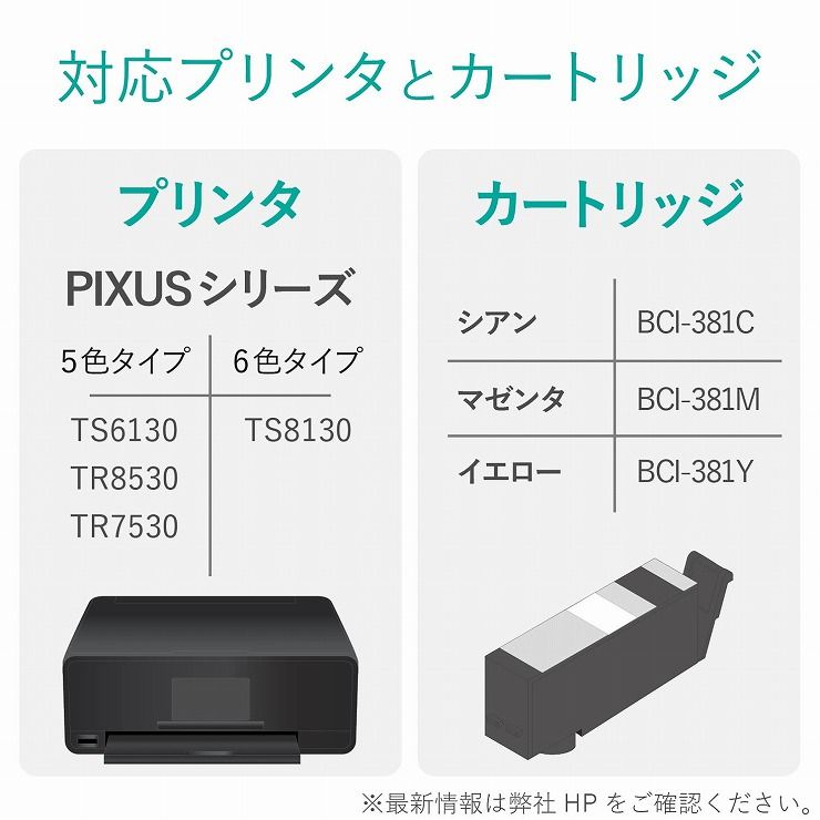 エレコム BCI-381用 詰め替えインク CANON 3色セット シアン マゼンタ イエロー 4回分(1セット)