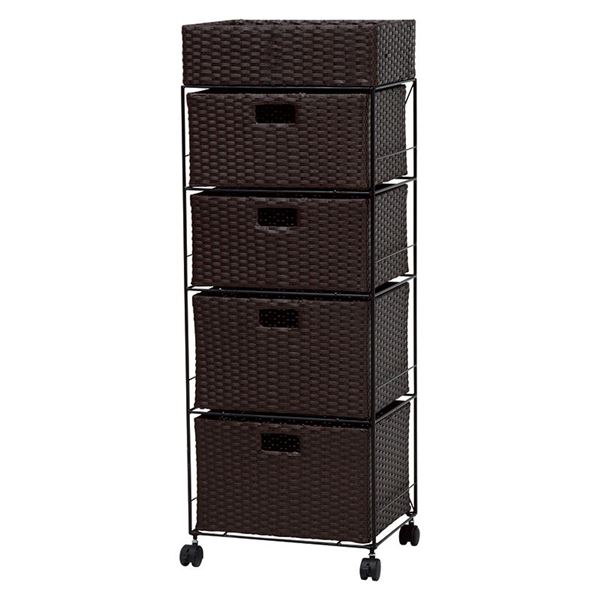 楽天市場】不二貿易 桐製 マルチカラフル5段ボックス シンクエ 2(1台