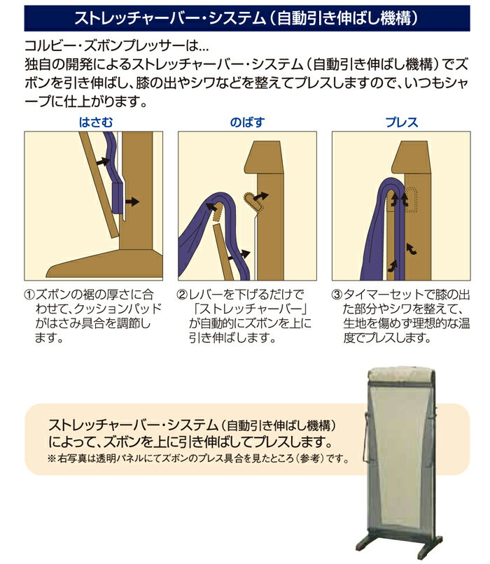 楽天市場】日本ゼネラル・アプラィアンス CORBY ズボンプレッサー 楽天市場】日本ゼネラル・アプラィアンス CORBY ズボンプレッサー