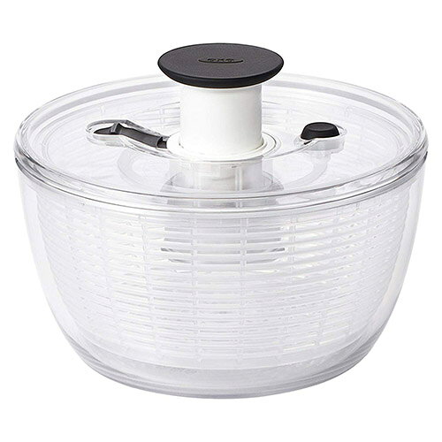 特典付［ OXO クリアサラダスピナー（小）］サラダスピナー オクソー 水切り器 野菜 水切り プッシュ式 野菜水切り器 回転 時短 保存容器 水切りボウル
