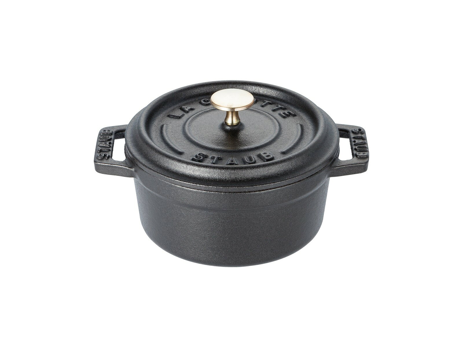 STAUB｜ストウブ 鋳物ホーロー鍋 ピコ・ココット ラウンド 0.25L 10cm ブラック 40500-101 IH対応 40500101ラウンド10