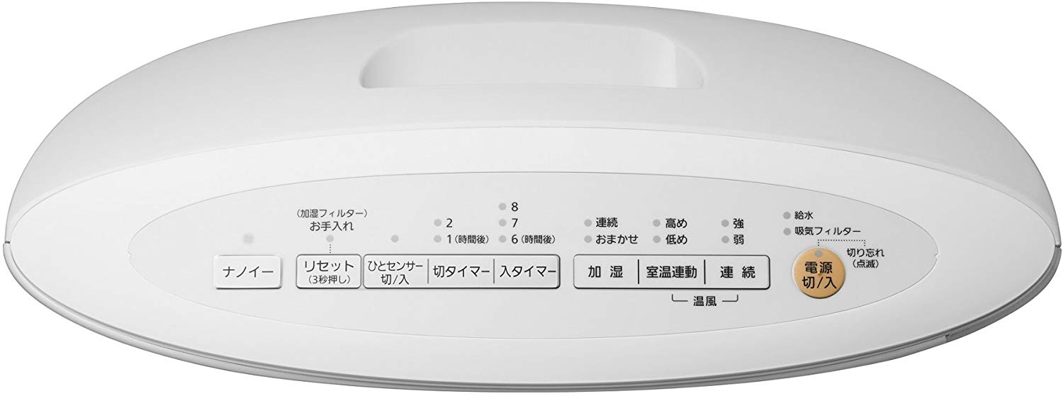 パナソニック 加湿機能付きセラミックファンヒーター DS-FKX1205-W ホワイト(1台入)