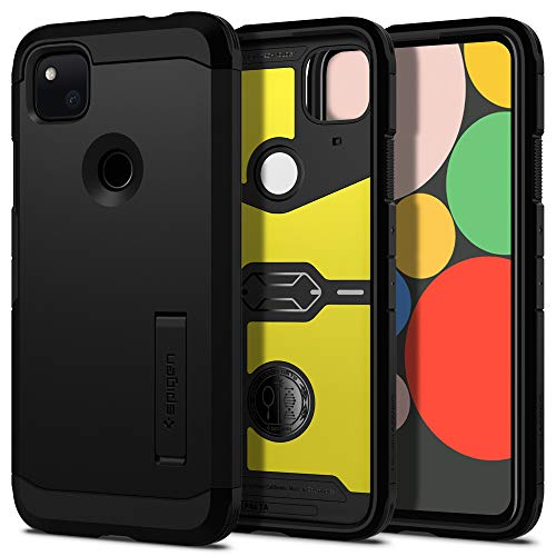Google Pixel 4a 黒 Spigenケース付き GOOGLE PIXEL 4A 5G PREMIUM RUGGED ARMOR CASE BLACK | SPIGEN