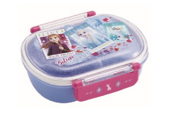 ディズニー　アナと雪の女王２　食洗機対応　ふわっとフタタイトランチボックス　小判型　３６０ｍｌ