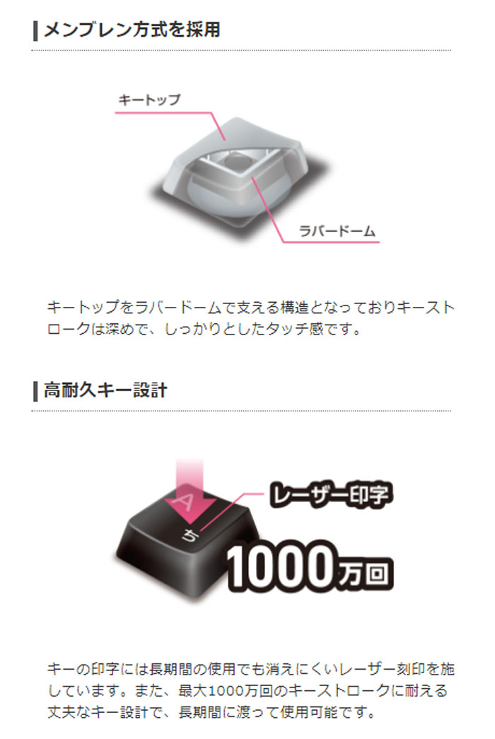 ELECOM 有線キーボード TK-FCM103BK