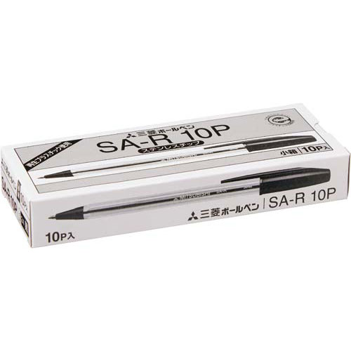 三菱 ボールペン 黒 SA-R 10本