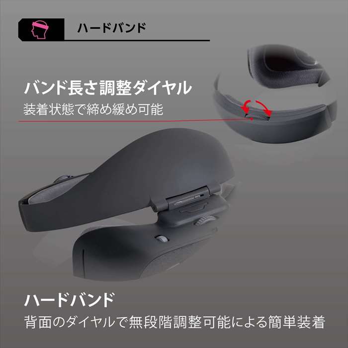 エレコム VRゴーグル ハードバンド iPhone Android BL 装着 ブラック VRG-GVSB01BK(1個)