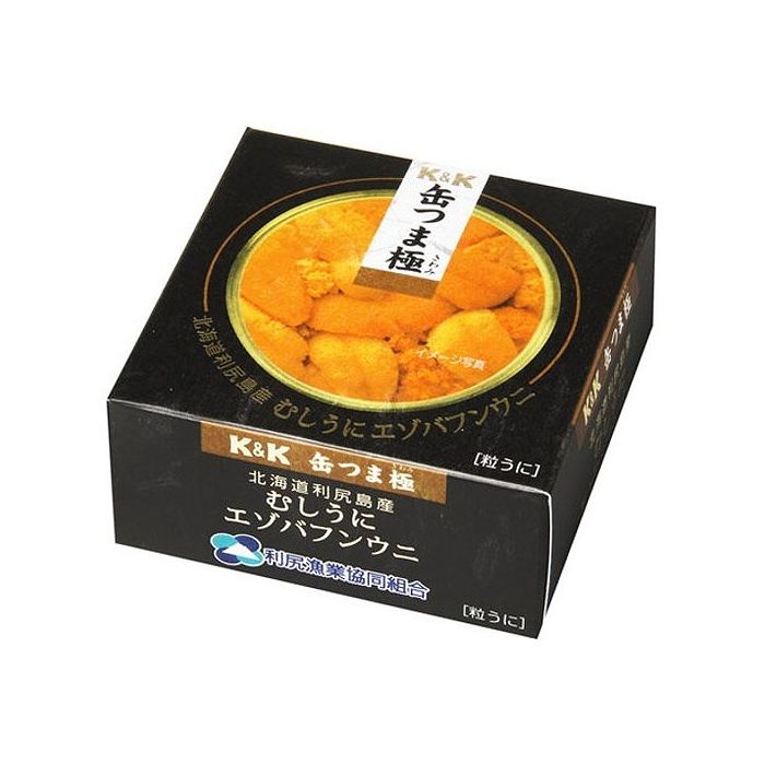 マッカラン　シェリーカスク　うにのコンソメジュレ缶が合います～いもだこもあいます K&K 缶つま うにのコンソメジュレ - 魚介類（缶詰・瓶詰