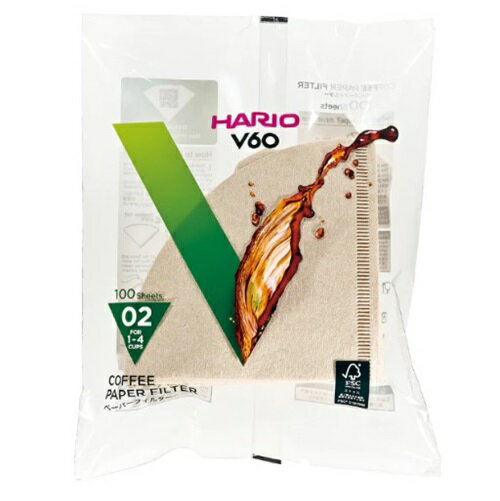 HARIO V60用円すい形ペーパーフィルター02M 100枚