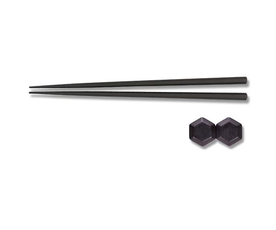 マイン SPS箸六角 黒 22.5cm 100膳