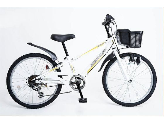 21テクノロジー 21Technology KD226 ホワイト 子供用 自転車 マウンテンバイク シマノ製6段変速 22インチ