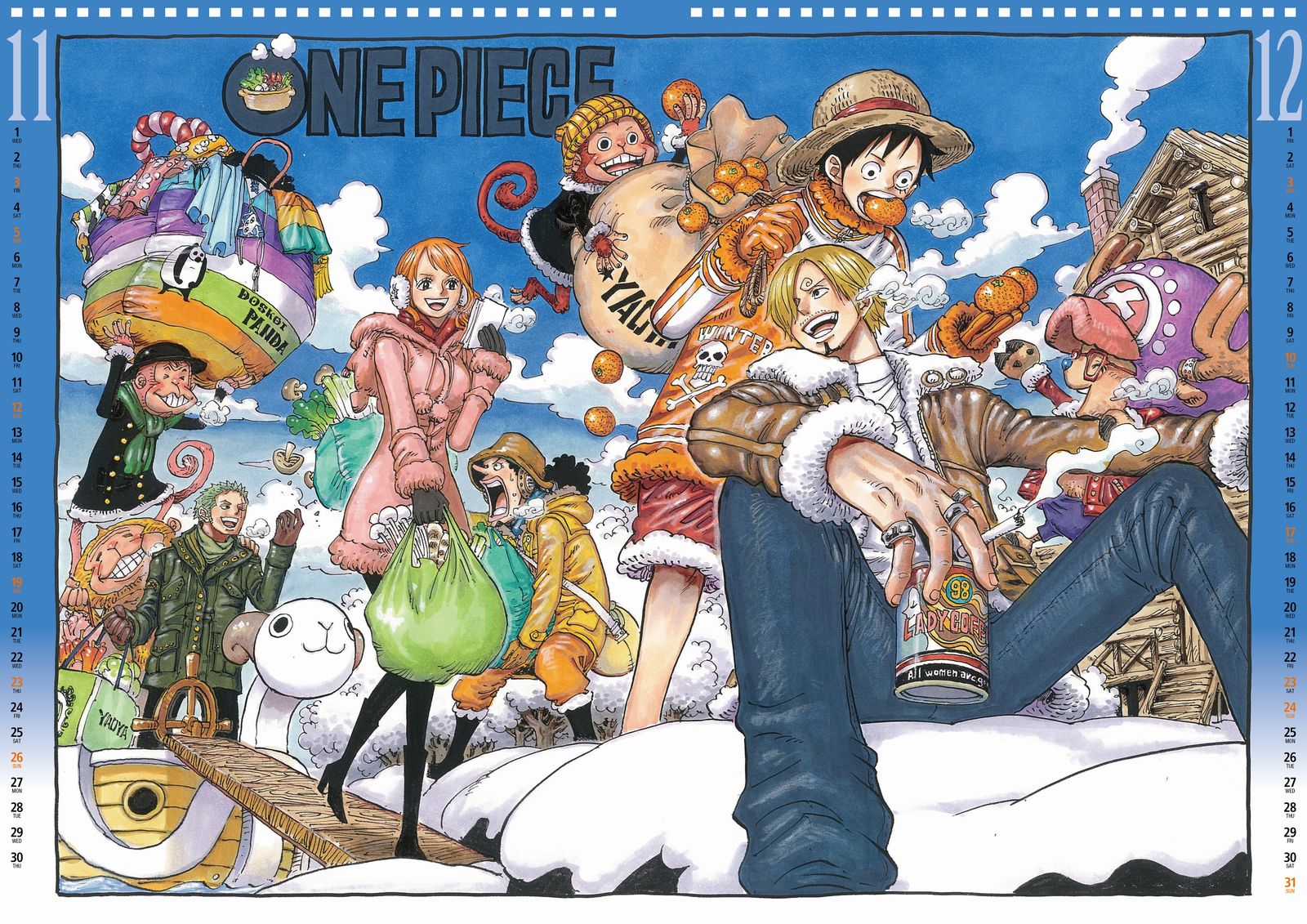 楽天市場】集英社 「ONE PIECE」コミックカレンダー大判