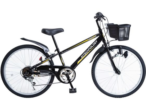21テクノロジー 21Technology KD246 ブラック 子供用 自転車 マウンテンバイク シマノ製6段変速 24インチ