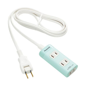 ザ・タップキュー 3コ口 スナップキャップ 2mコード付 グリーン WHA2423GP(1コ入)