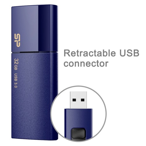 シリコンパワー USB3.0 フラッシュメモリ 32GB Blaze D05 ネイビー(1コ入)