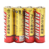 三菱 アルカリ乾電池 単3形 4本パック LR6R／4S(1セット)