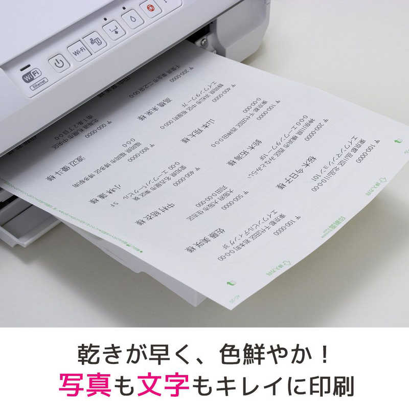 インクジェットプリンタラベル 紙ラベルA4判 12面四辺余白付 100シート(1,200片)