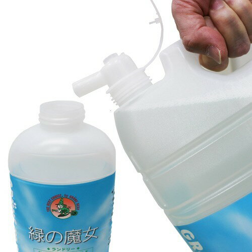 緑の魔女 ランドリー5L+泡タイププレミアムセット 詰替用ノズル付(1セット)