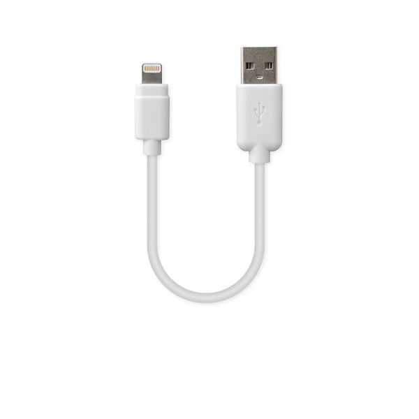 カシムラ USB充電&同期ケーブル Lightningコネクタ 10cm ホワイト KL-63(1コ入)