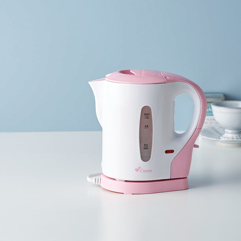 クオーレ 電気ケトル 1L ピンク CU-301EK-P(1台)